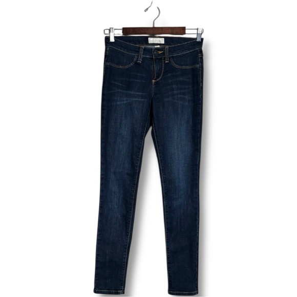 Banana Republic Dark Blue Low Waisted Straight Leg Skinny Jeans - Picture 5 of 12